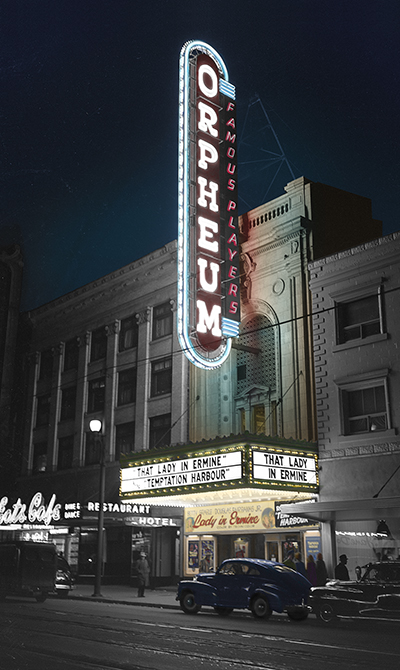 Orpheum sign from historical photo bank